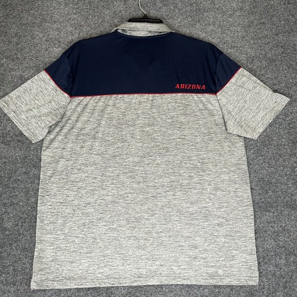 Arizona Wildcats Polo Shirt Mens XL Blue‎ Grey Short Sleeve College NCAA Adult - Picture 4 of 6